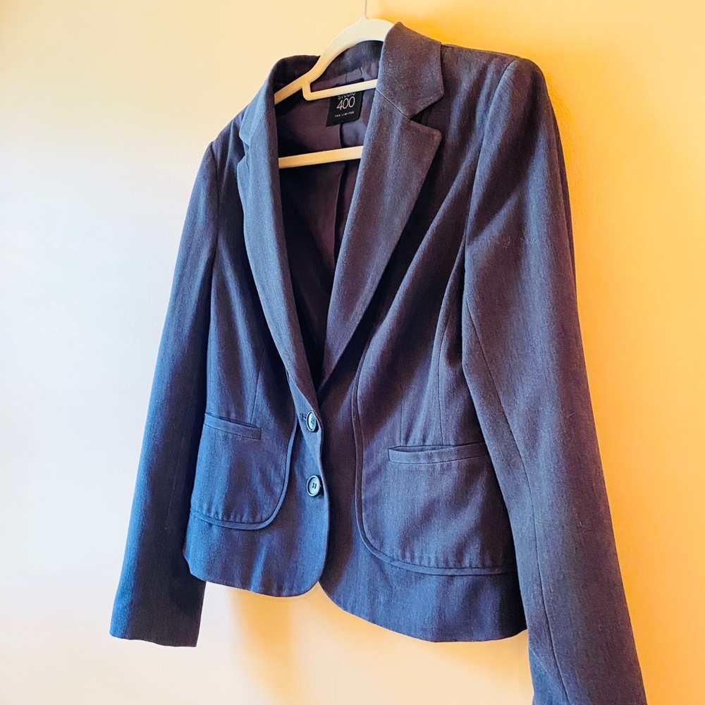 EUC THE LIMITED DARK GREY BUSINESS SUIT TOP